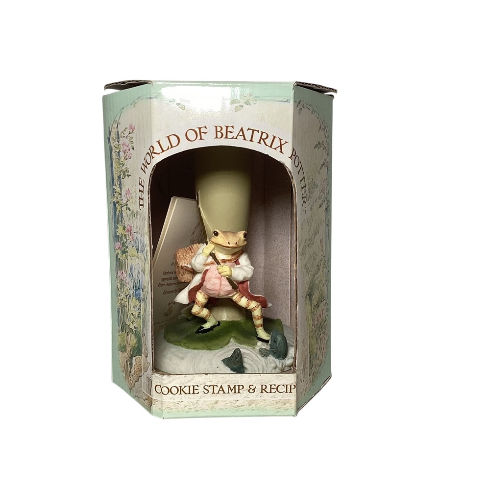 Beatrix Potter Mr Jeremy Fisher Cookie Stamp & Recipe 1997 Hill Design Vintage